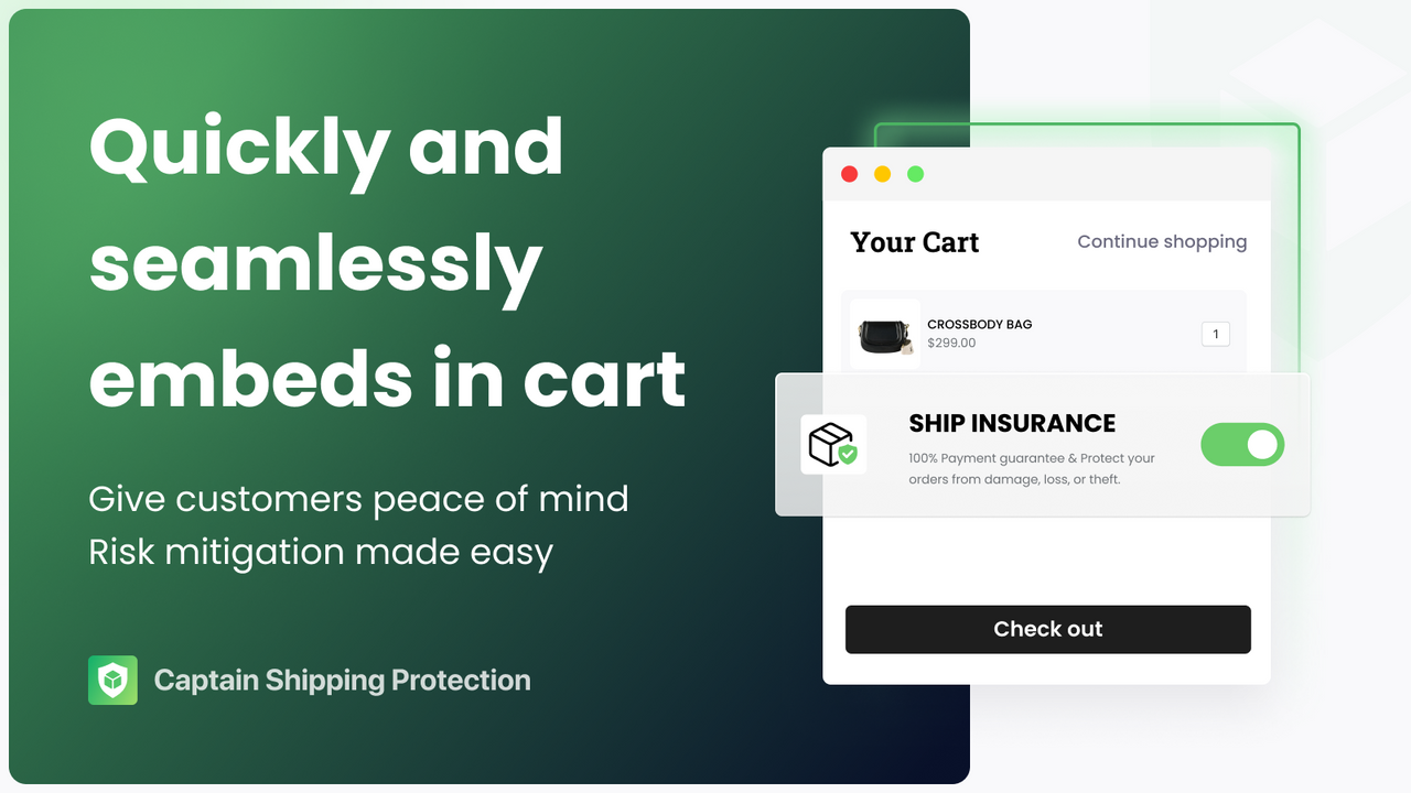 Captain Insurance Cart Widget