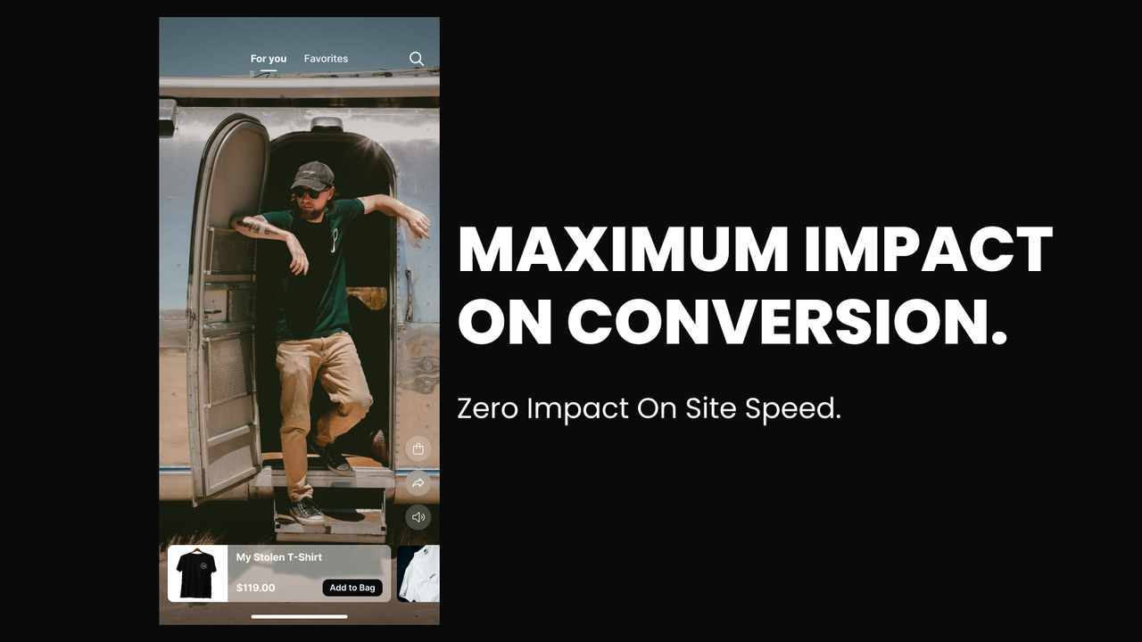 Maximum impact on conversion. Zero impact on site speed.