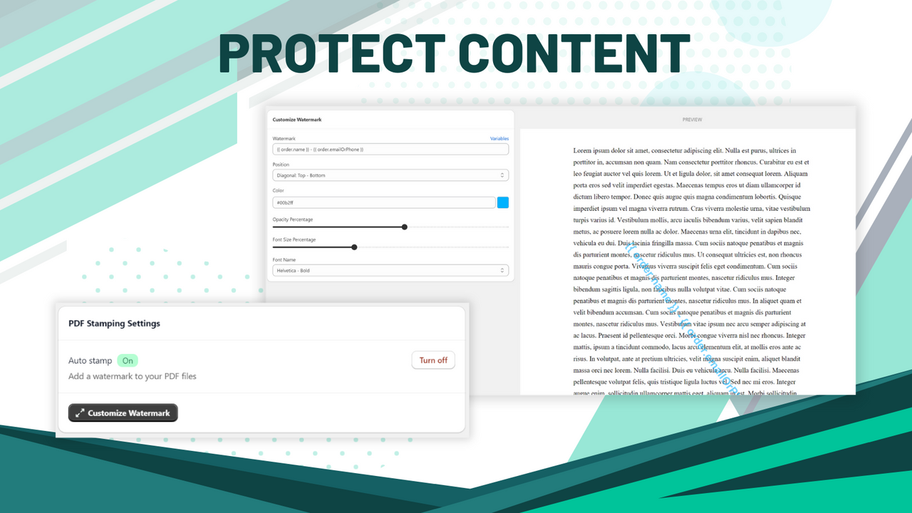 Customize PDFs stamping design easily.