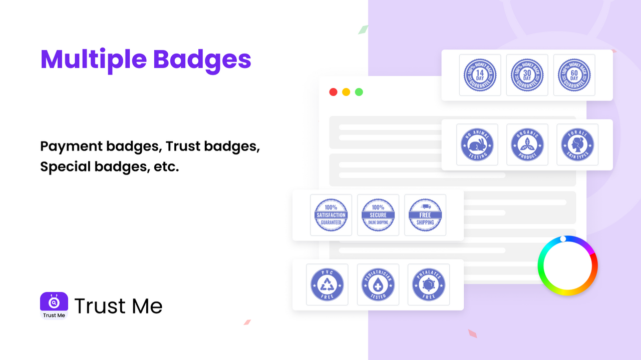 Multiple Trust Badges_Trust Me - Free Trust Badges