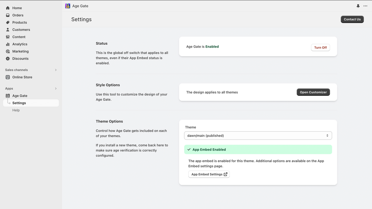 Fully integrated into the Shopify admin panel