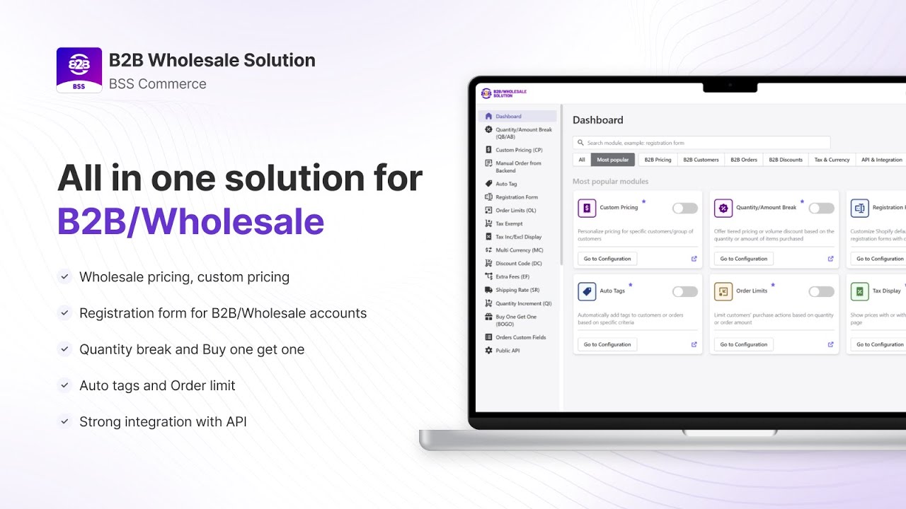 B2B Wholesale Solution by BSS