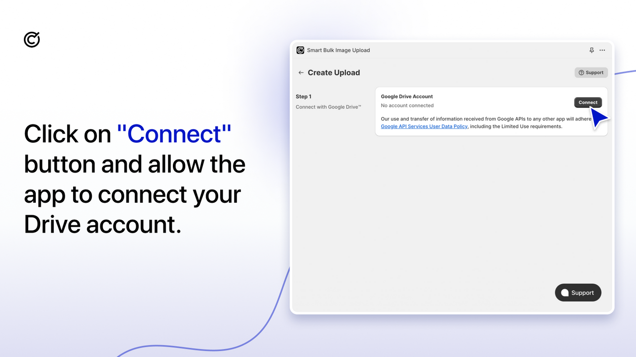 Step 2: Connect app to your Google Drive to reach product photos