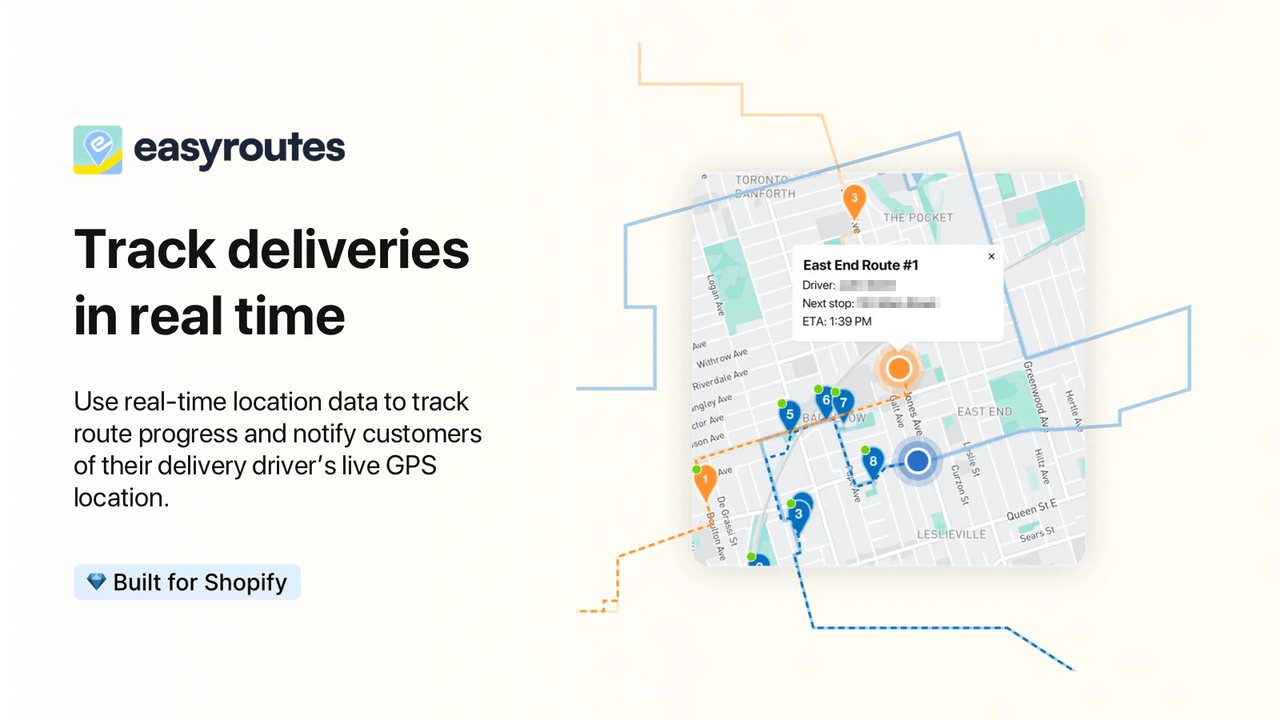 Use real-time location data to track route progress