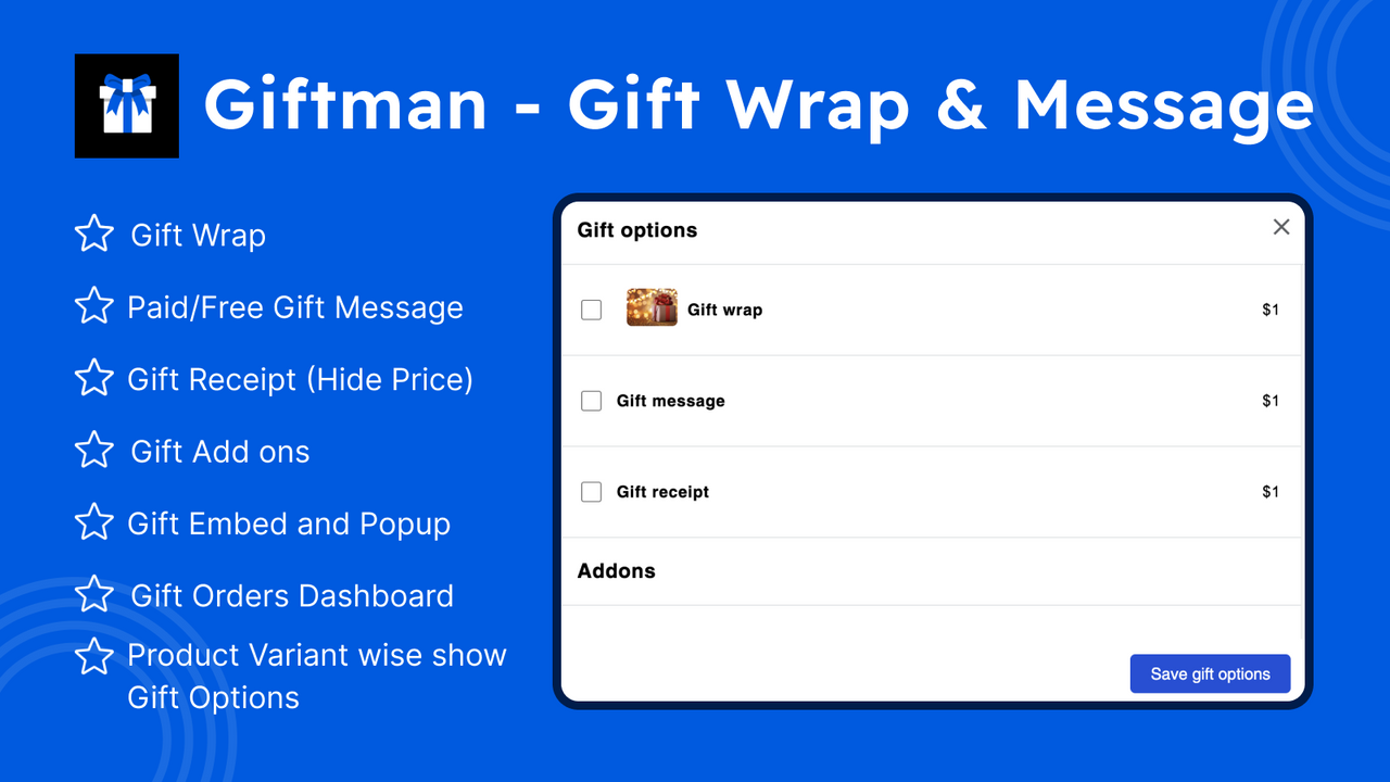 Giftman ‑ Gift Wrap & Message