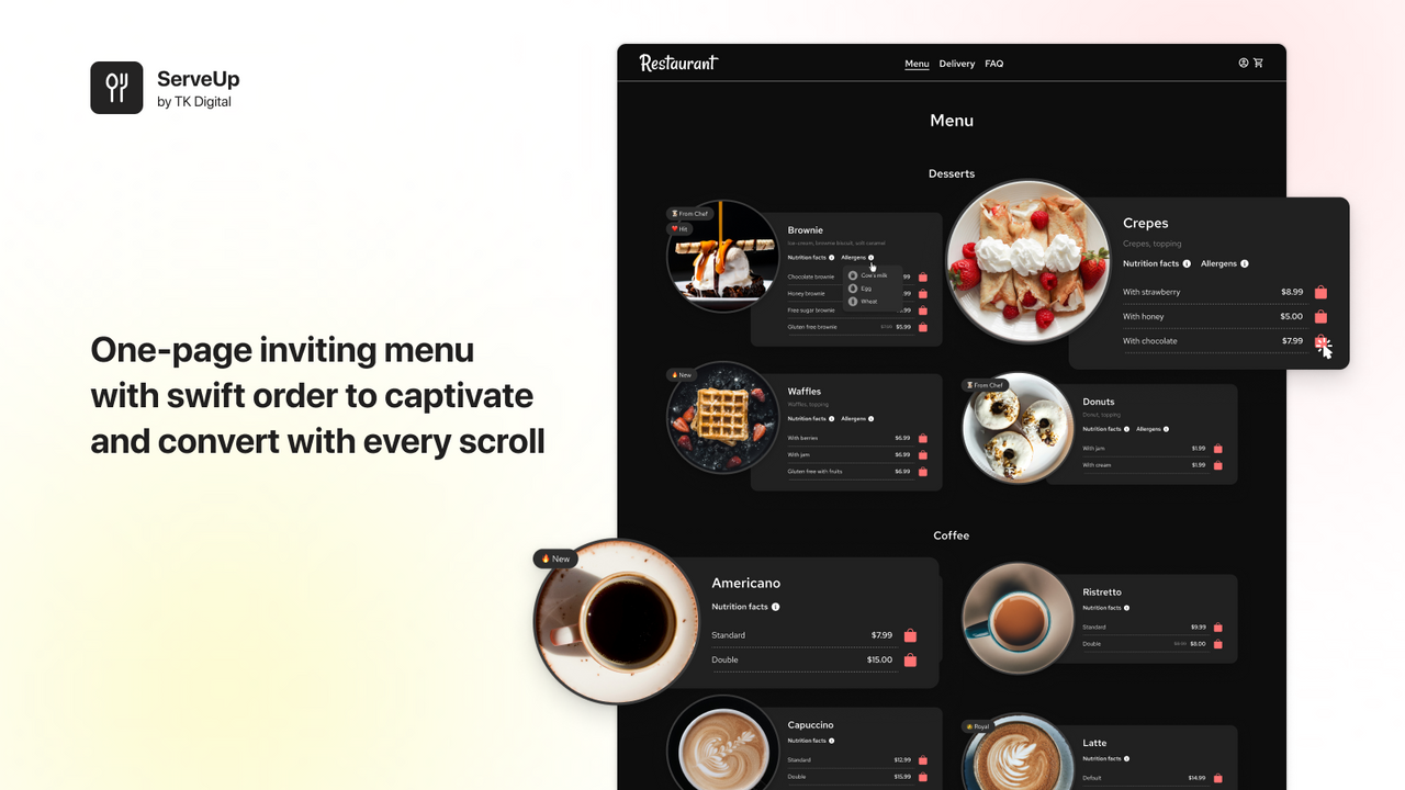 ServeUp ‑ Restaurant Menu