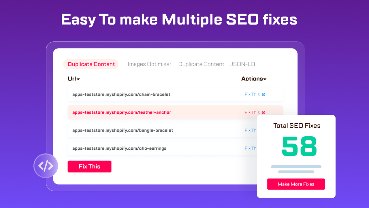 Easy To make Multiple SEO fixes