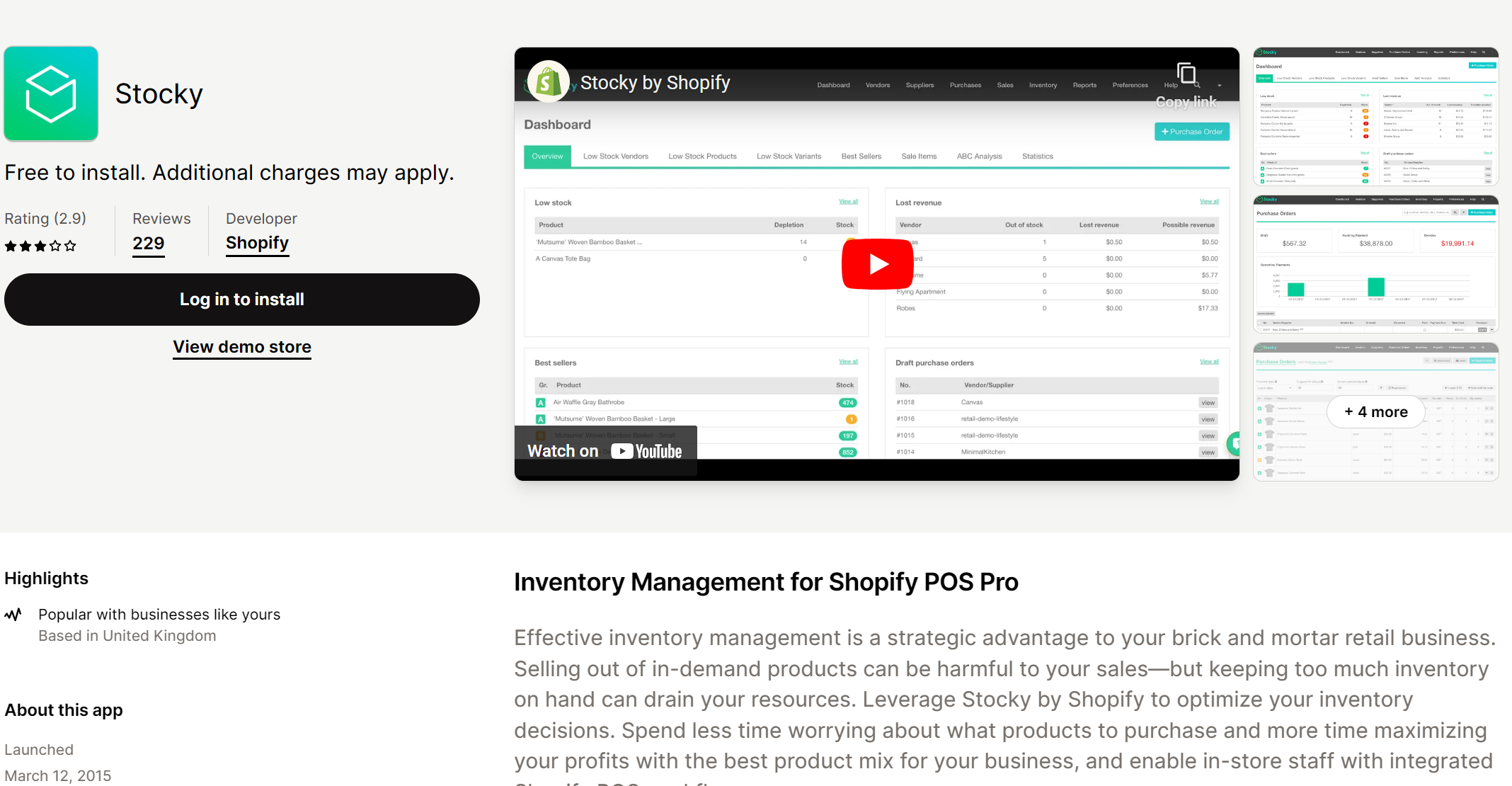 Stocky - Inventory Management App For Shopify