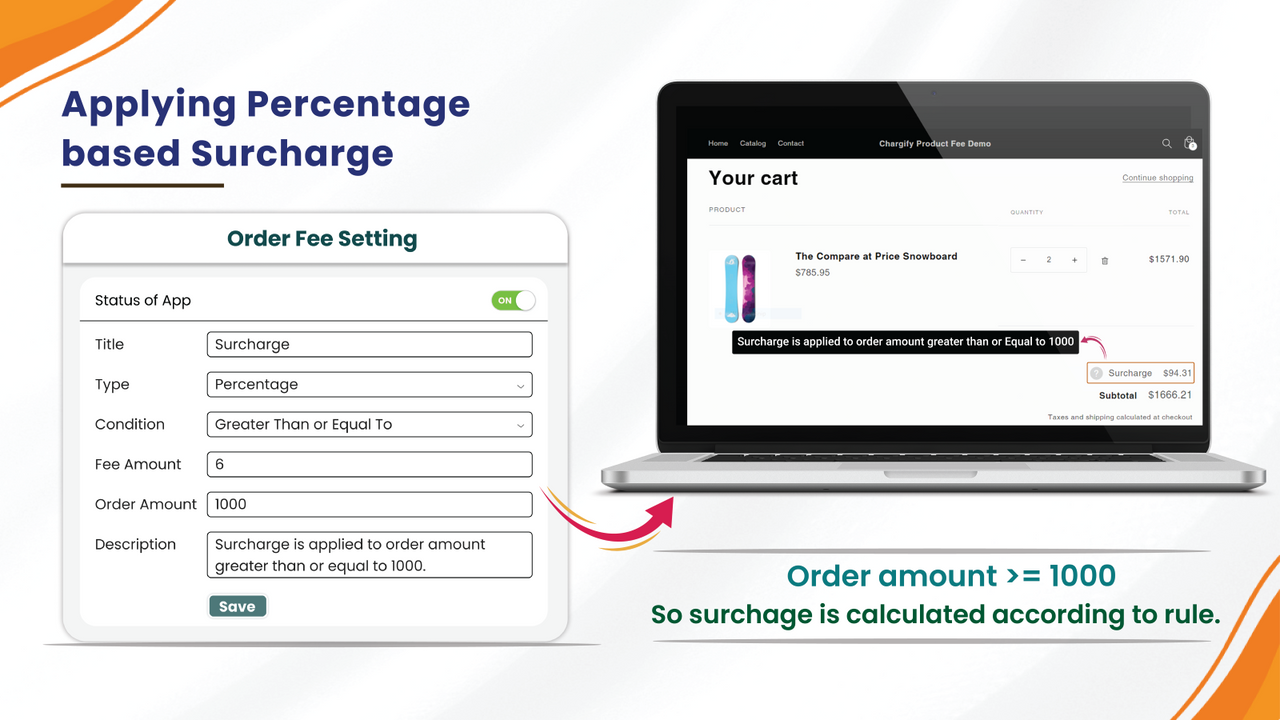 Applying Percentage-based Surcharge