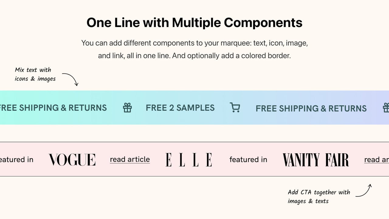 One Line with Multiple Components