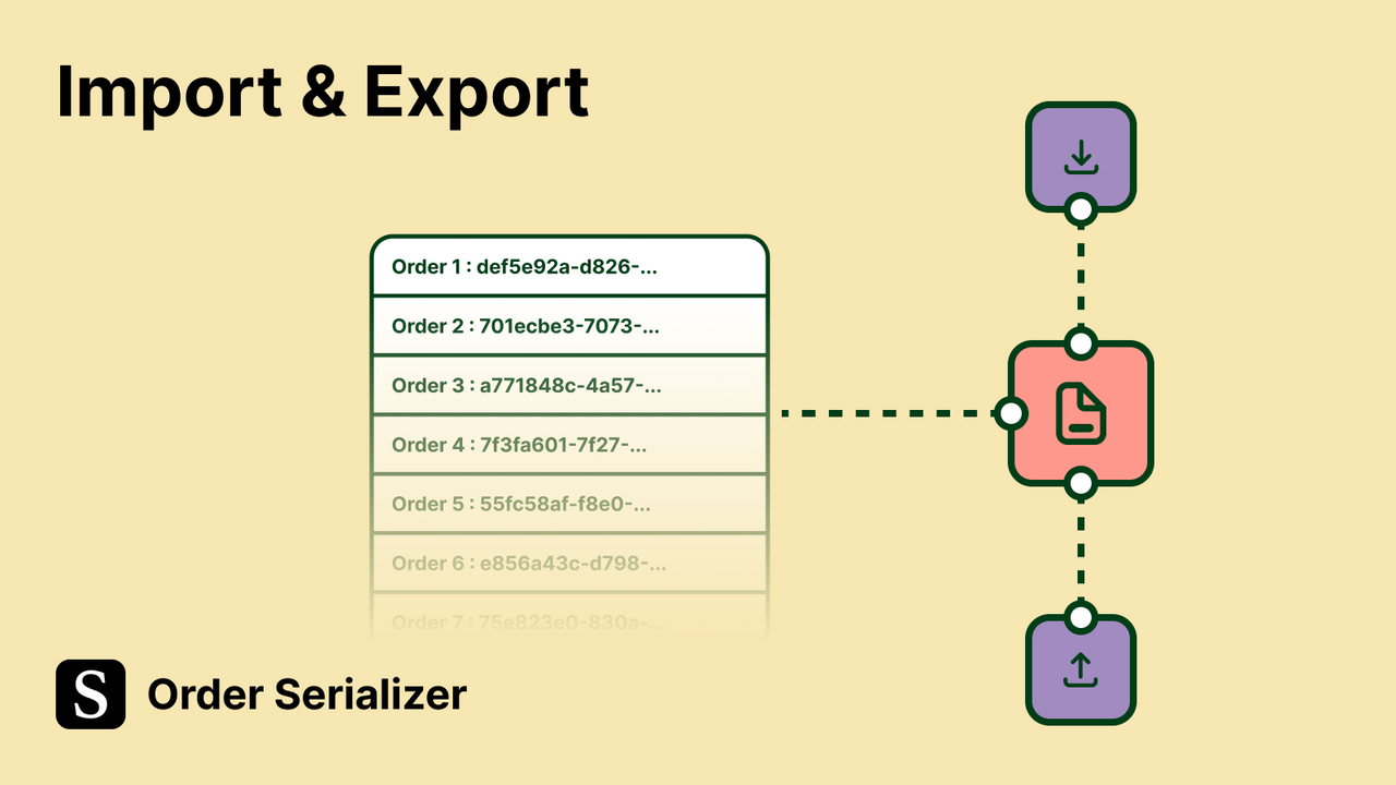 Import and export serial and orders