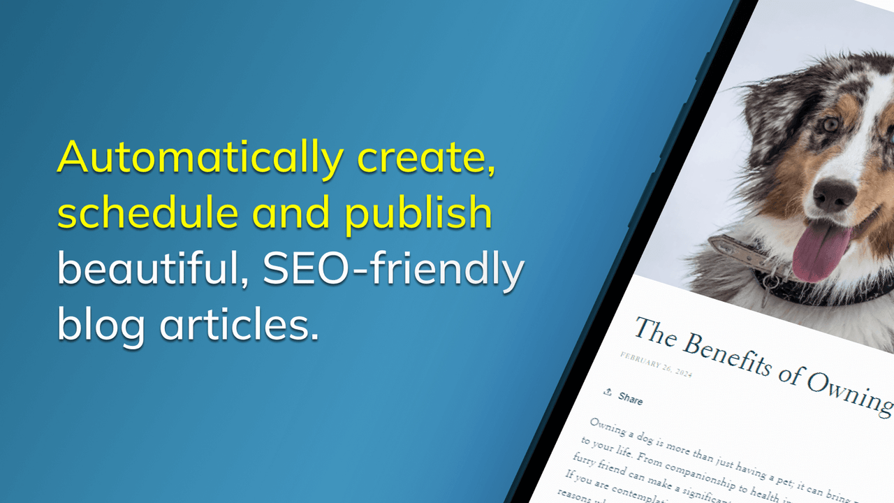 Automated SEO-friendly blog creation and publishing