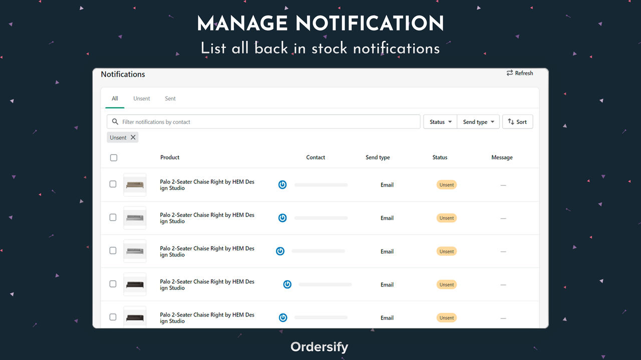 Manage notification