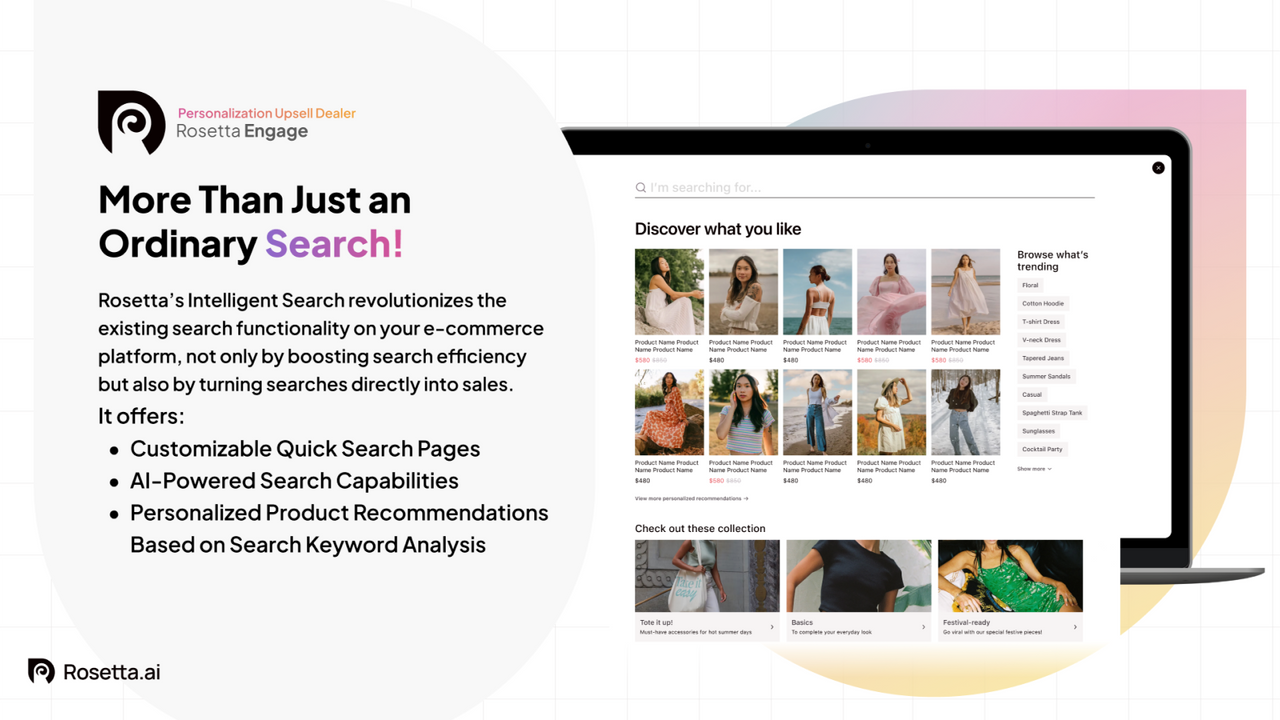 Customize quick search pages that turn searches into sales