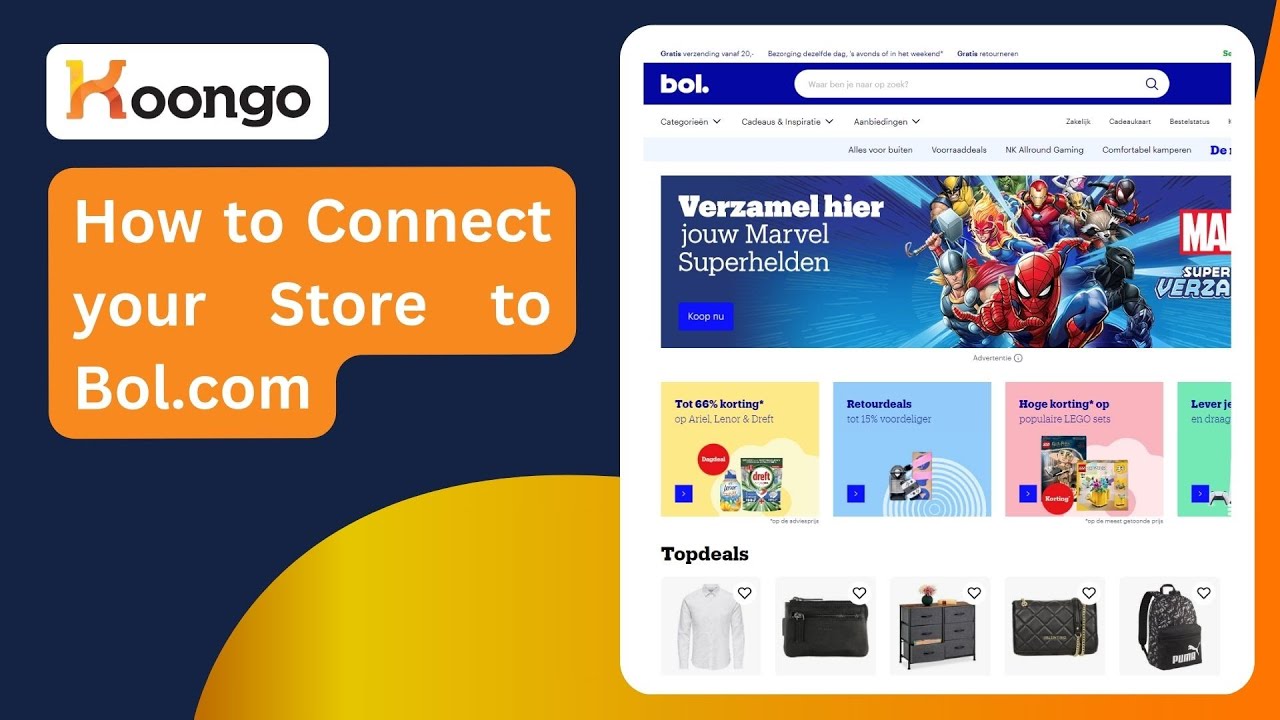 Easily list products on Bol, reach new customers, and grow your business with Koongo.