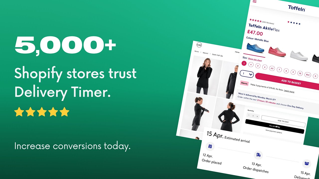 Display clear order timeline to reduce friction at checkout and boost conversions.