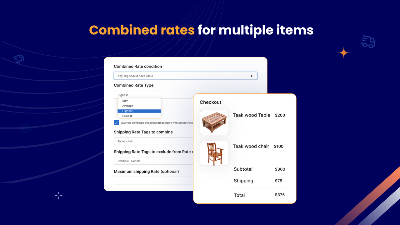 Advanced shipping rates