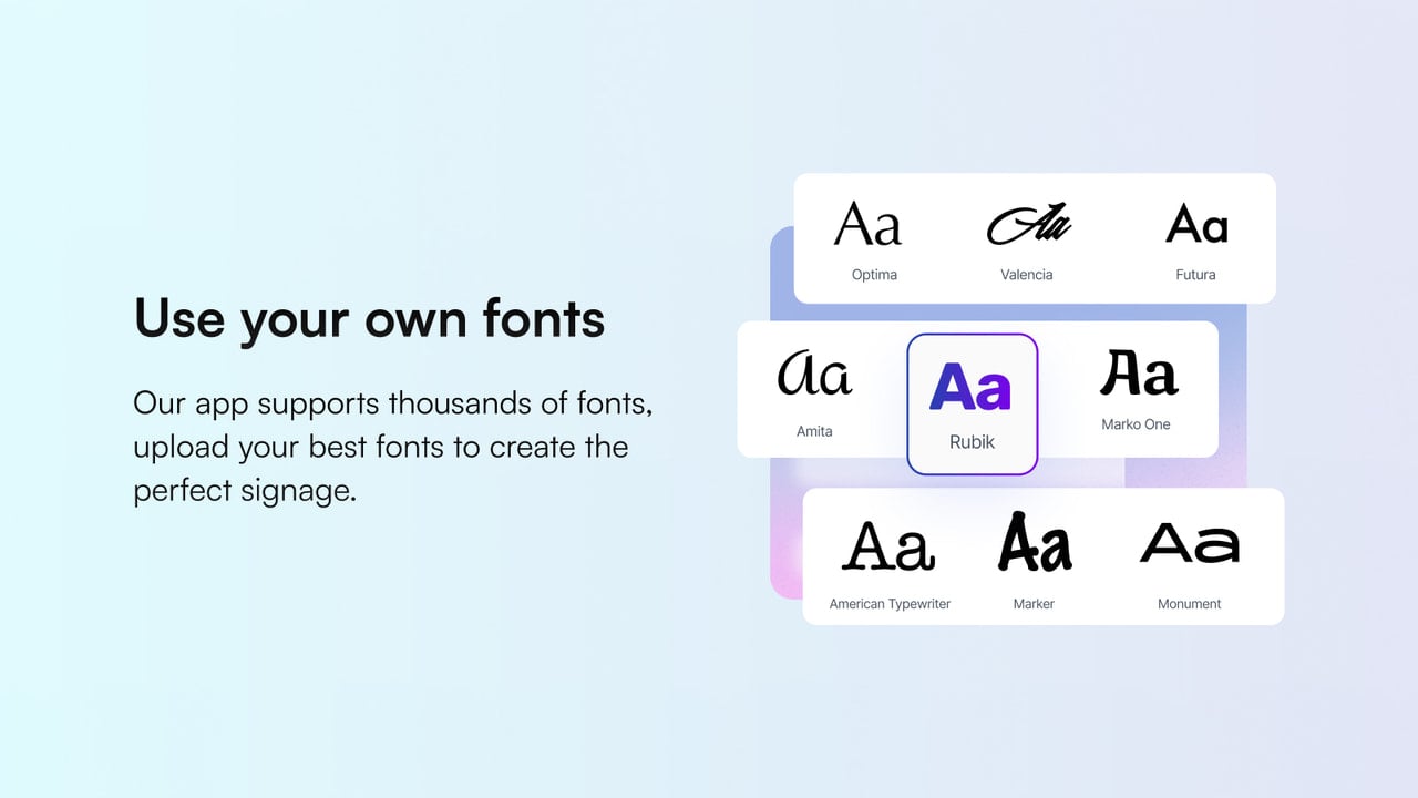 Upload and use your own fonts