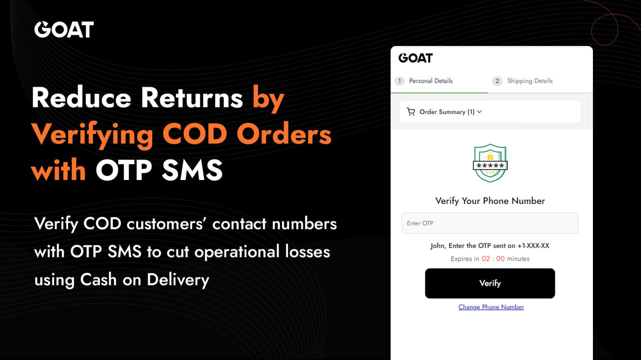 GOAT COD Forms - Verify Orders with SMS