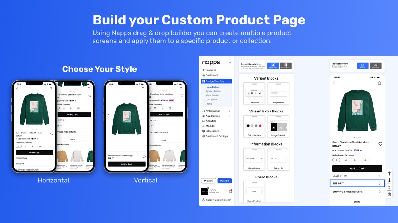 Customize your App Product Screen