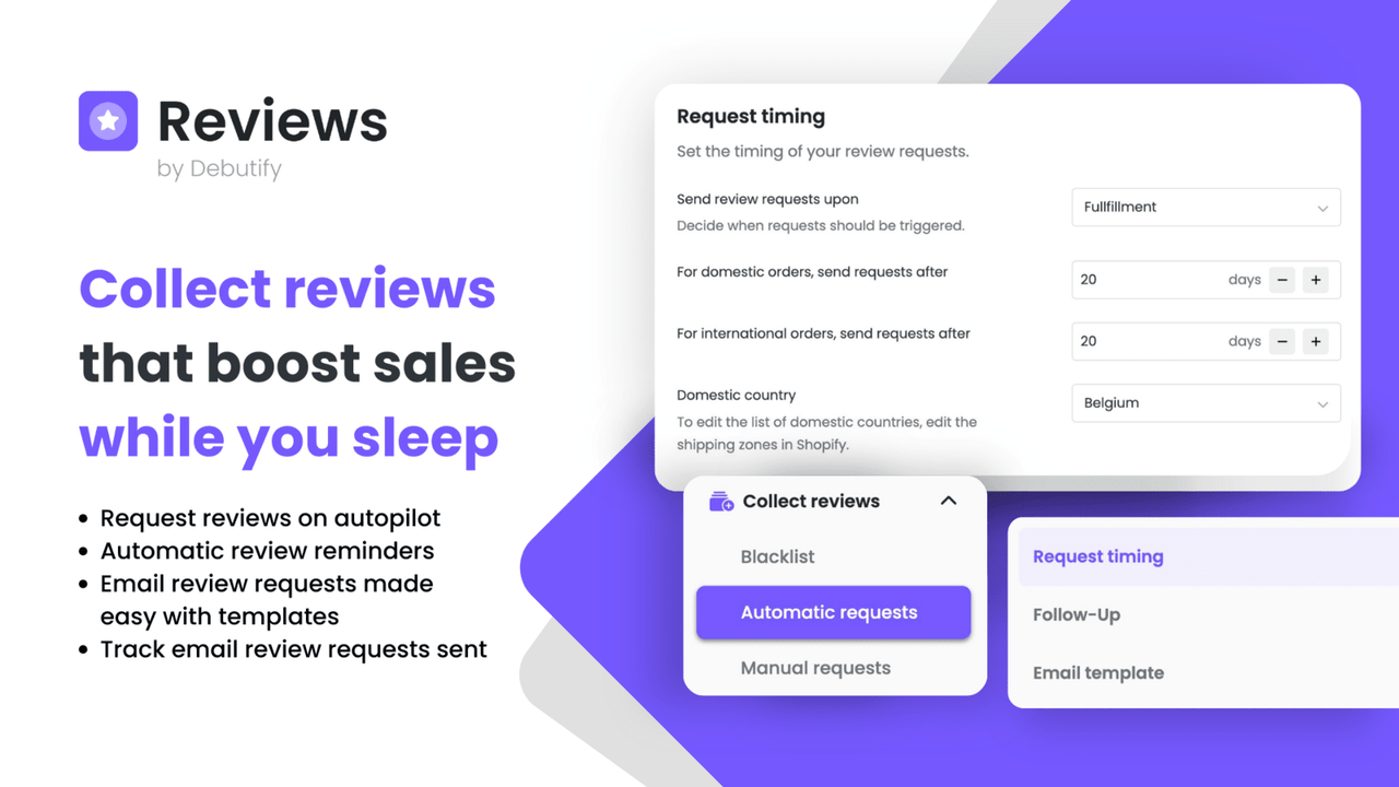 Collect reviews that boost sales while you sleep