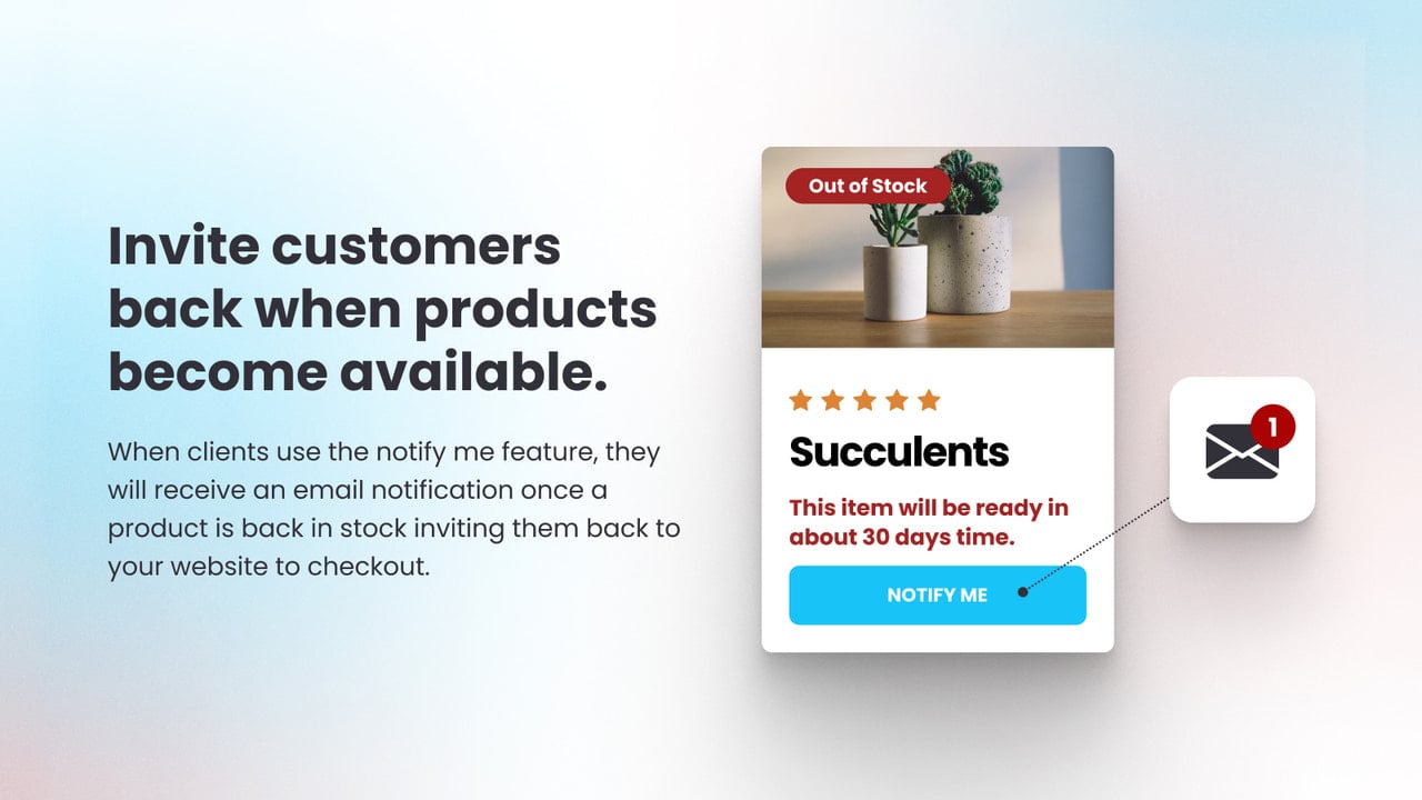 Easily automate back in stock email notifications