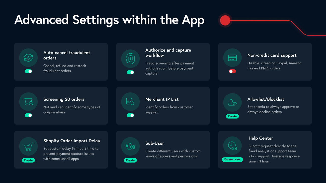 Advanced Setting Options