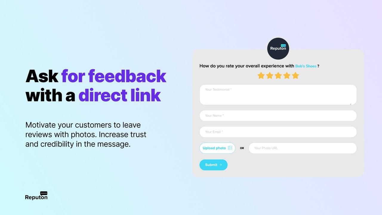 Testimonials widget custom form