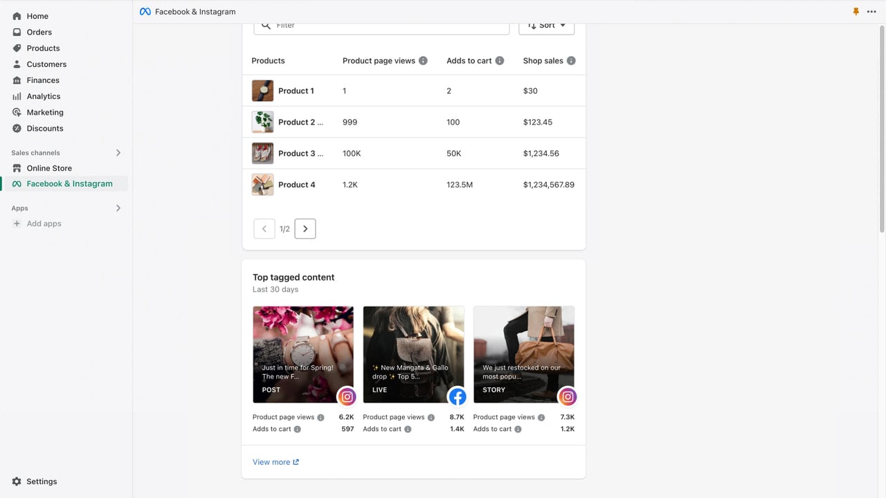 Get Actionable Insights for your Facebook and Instagram Shops