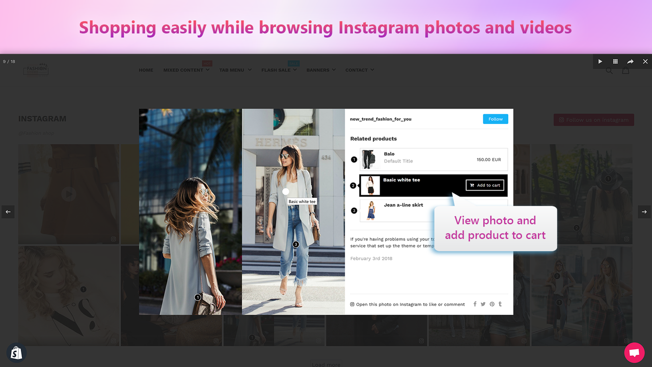 Shopping online on Instagram photos & videos