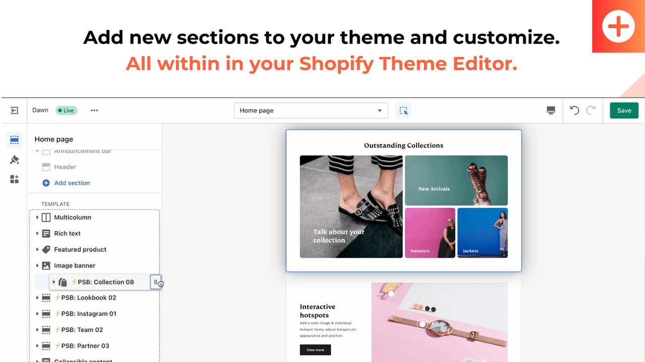 Shopify editor