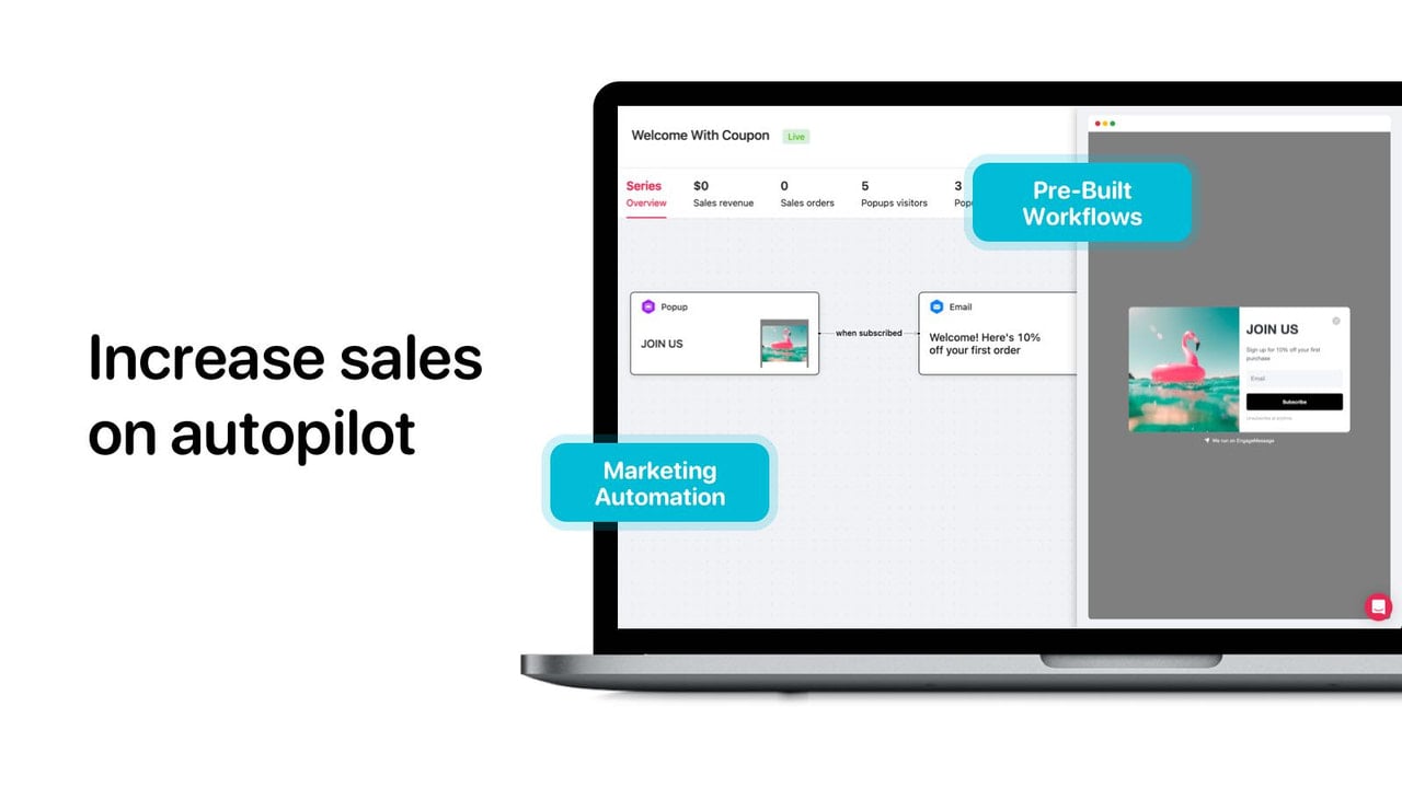 Increase sales with pre-built marketing automation