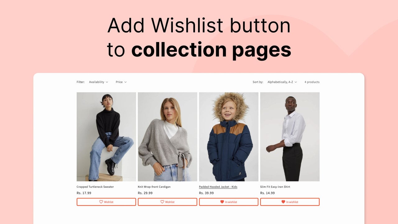 Add Wishlist button to collection pages