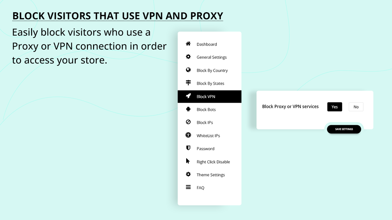 vpn and proxy block settings