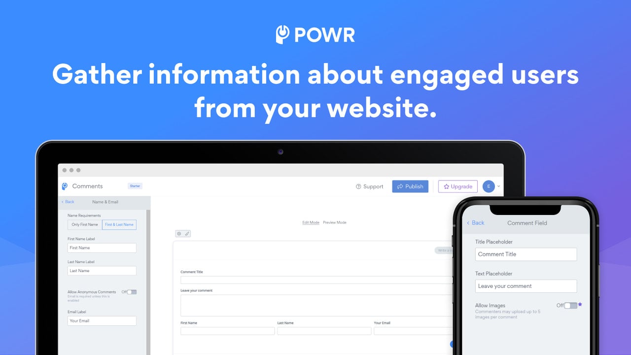 Gather information about engaged users from your website.