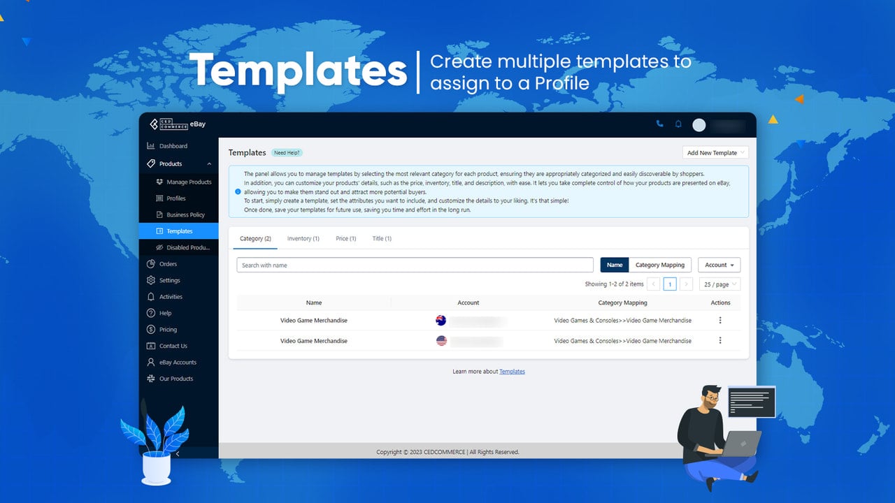 Set a rule on products in a bulk via Template method