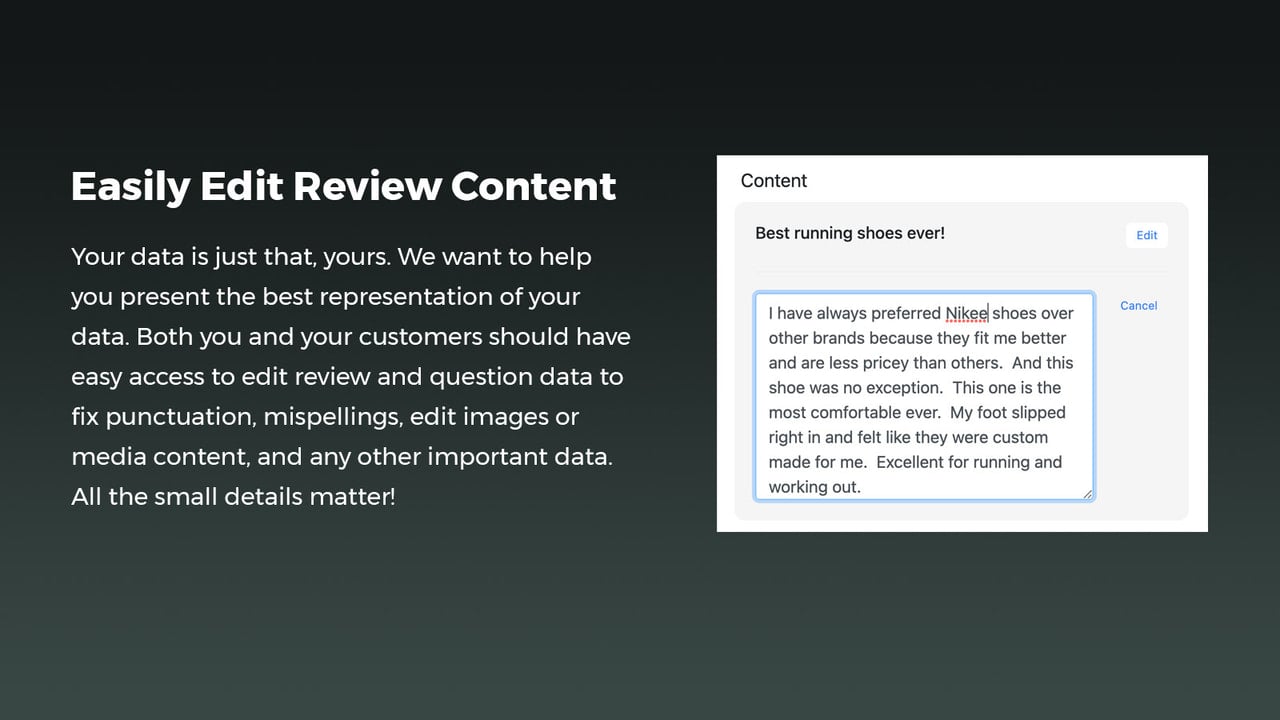 Rapid Shopify Product Reviews Questions Easy Edit Content