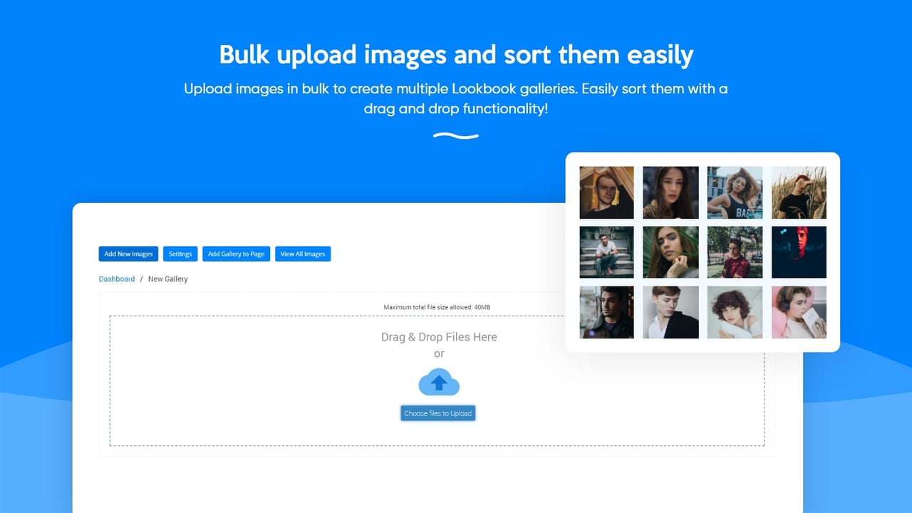 Bulk Image Uploader in Lookbook