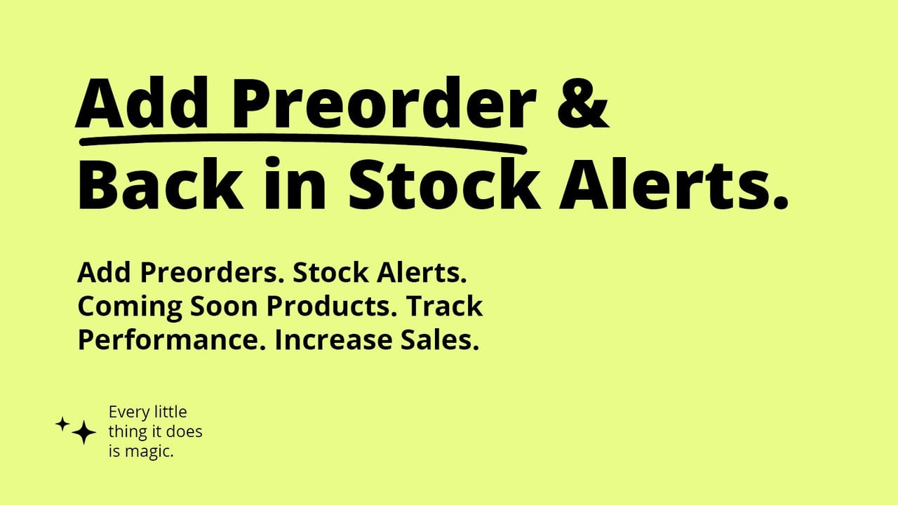 Preorder Pro + Back in Stock