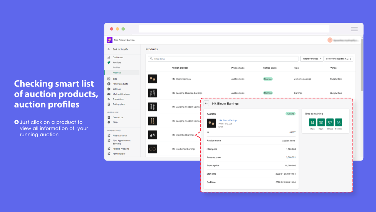 Admin dashboard