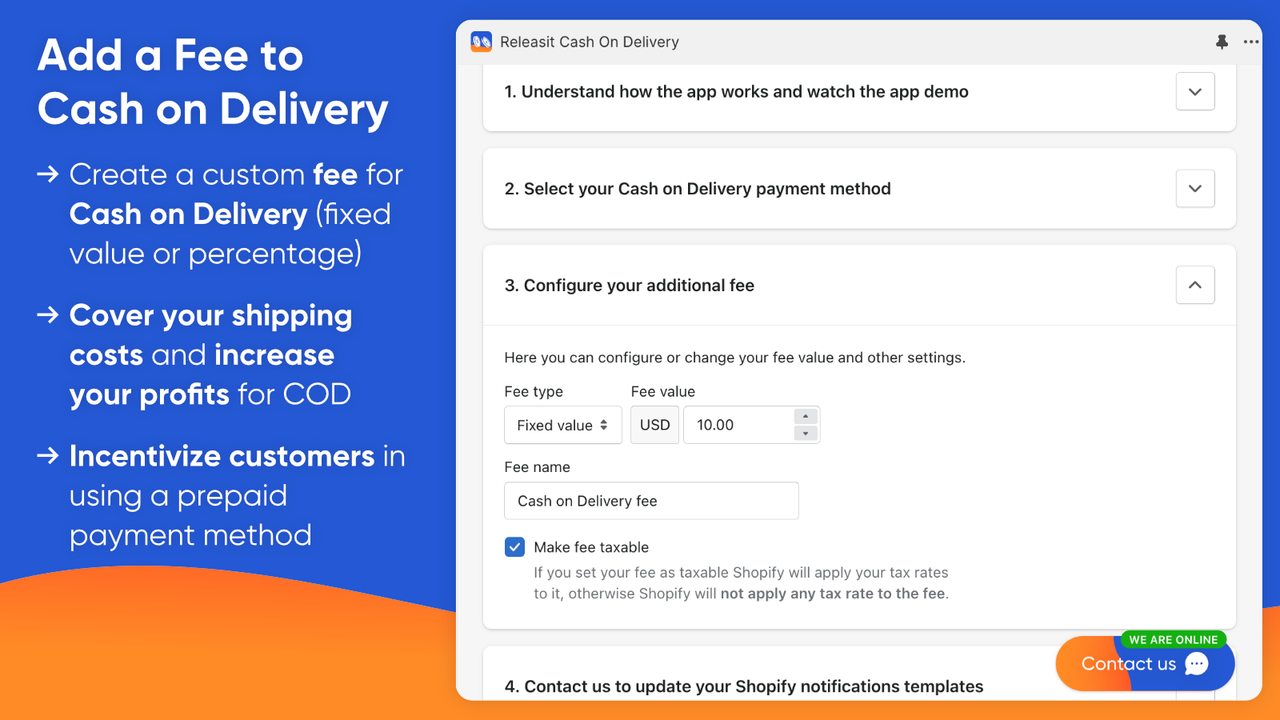 Add a Fee to Your Cash On Delivery Orders