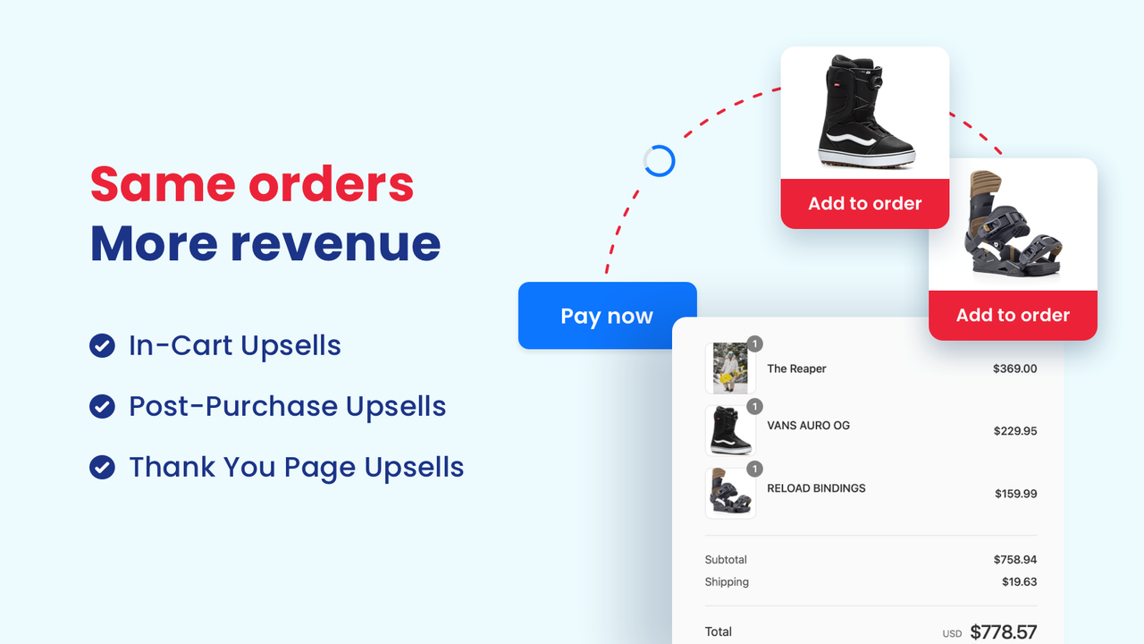 Make customers spend more with Thank You page upsells.