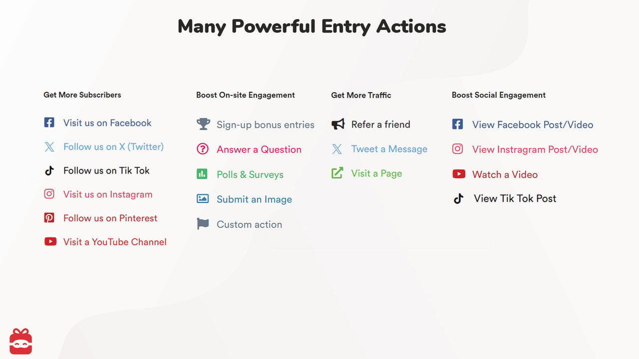 Social sharing, refer a friend... many entry actions!