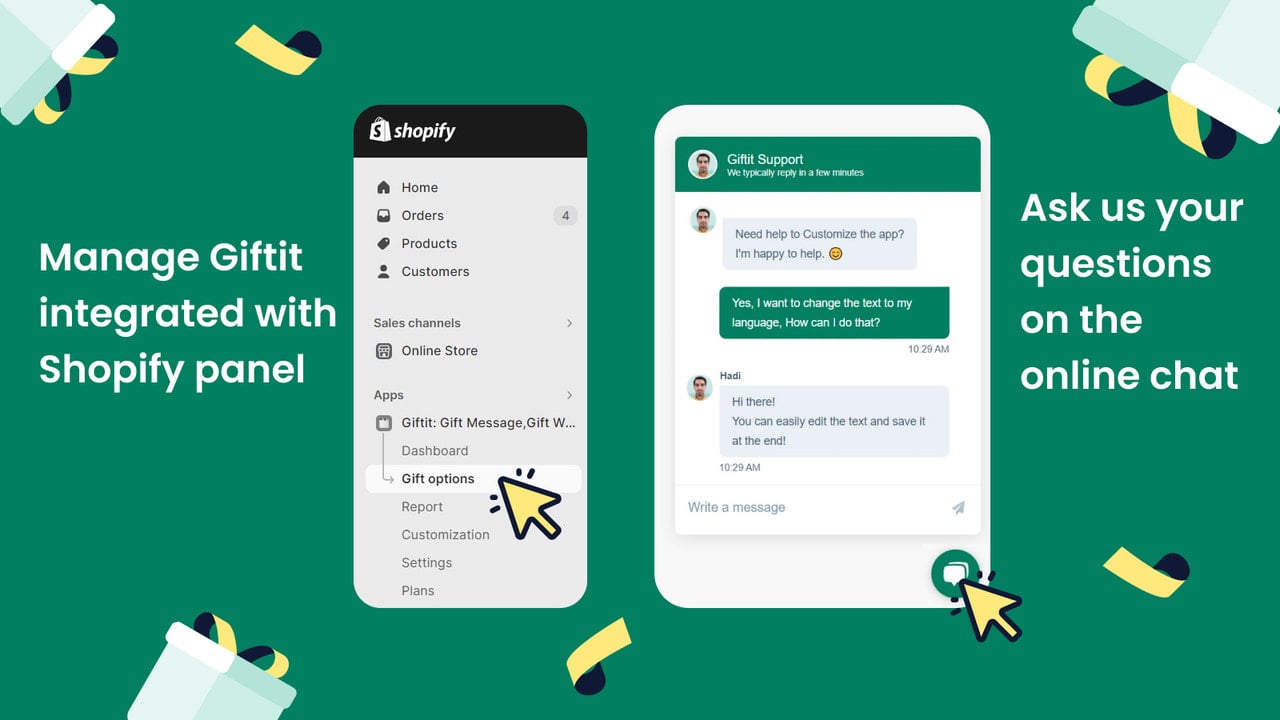 Enjoy an integrated app to Shopify and 24/7 support!