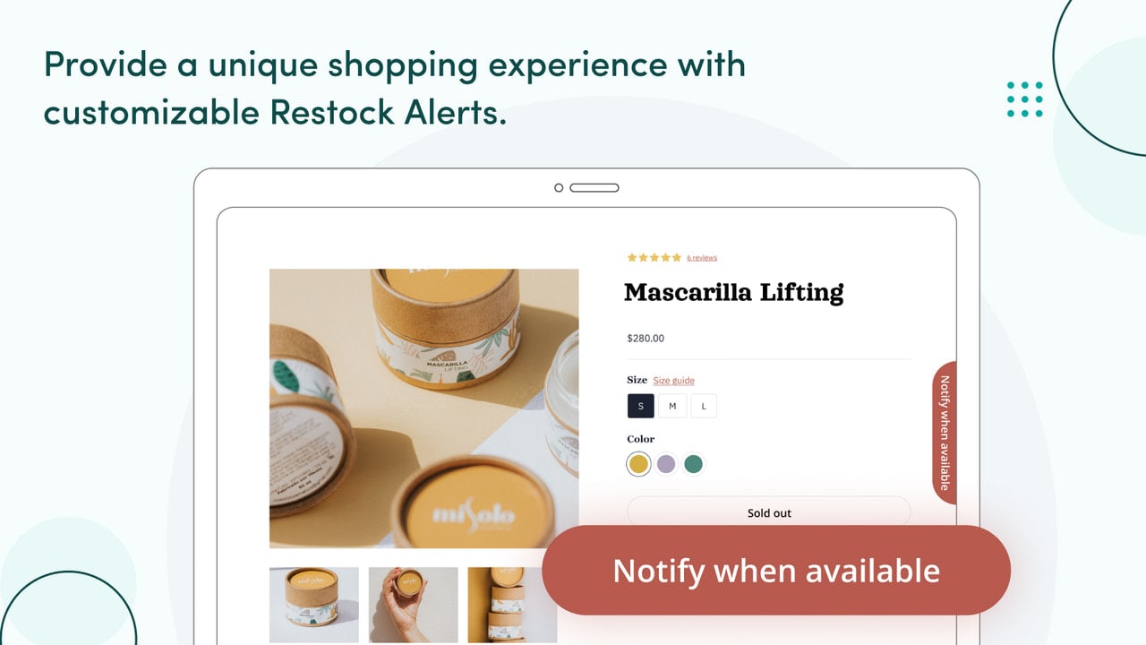 Get a unique shopping experience with custom Restock Alerts.