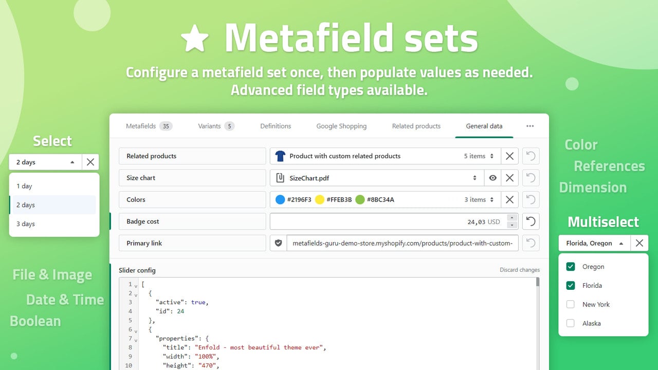 Metafield sets