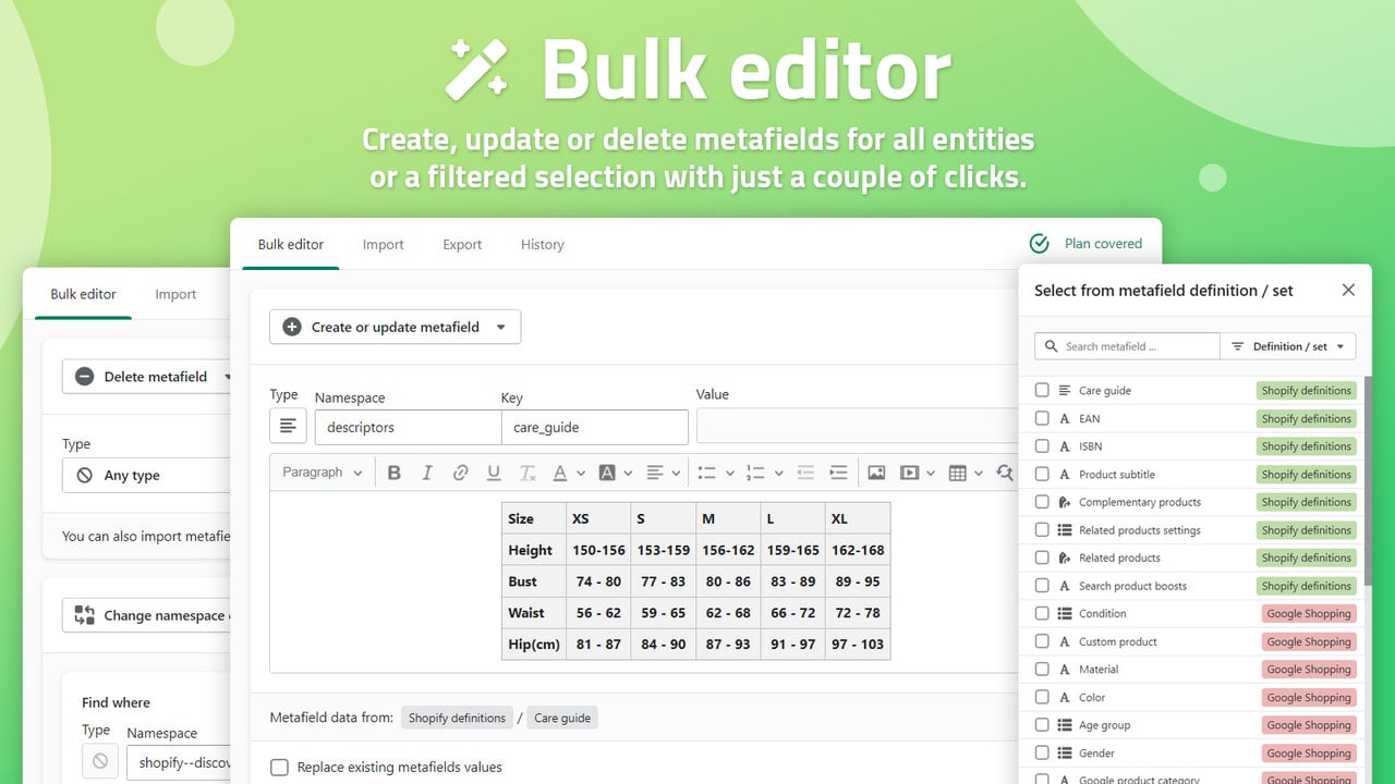 Bulk editor