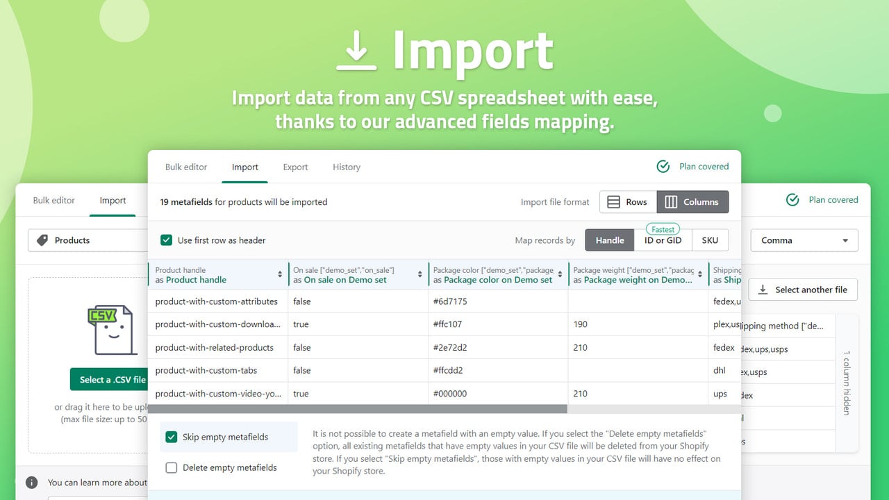 Data import