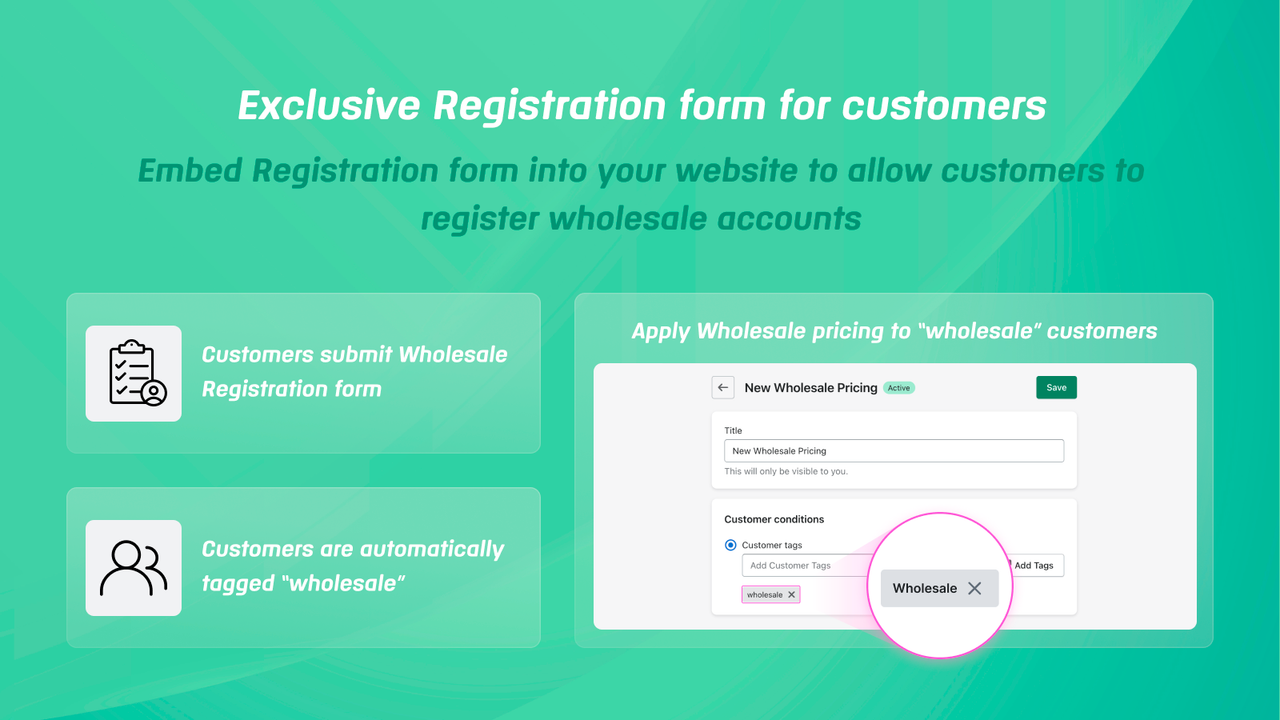 Exclusive sign-up form for wholesale customers