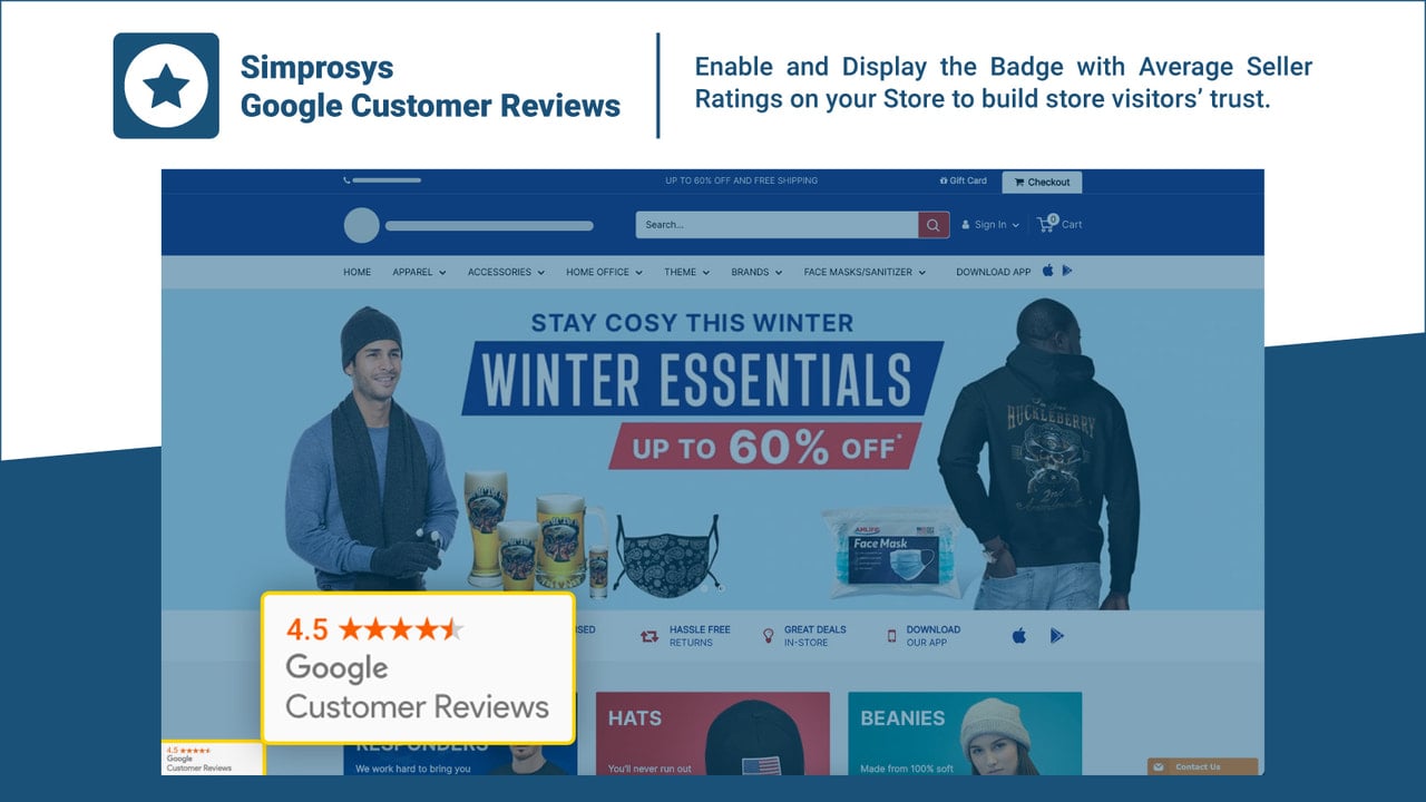 Display the Badge with Average Seller Ratings on your Website